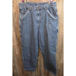 Lee Dungarees Flannel-Lined Denim Carpenter Jeans Size (36x32) Made in Russia